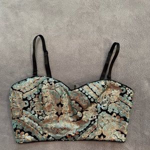 Forever 21- Sequin crop top, size M